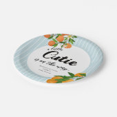 リトルかわいこちゃんオレンジ赤ちゃんシャワー – マーケオーガニックット ペーパープレート (アングル)