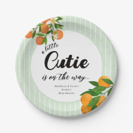 リトルかわいこちゃんオレンジ赤ちゃんシャワー – マーケオーガニックット ペーパープレート