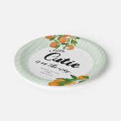 リトルかわいこちゃんオレンジ赤ちゃんシャワー – マーケオーガニックット ペーパープレート (アングル)