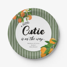 リトルかわいこちゃんオレンジ赤ちゃんシャワー – マーケオーガニックット ペーパープレート