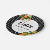 リトルかわいこちゃんオレンジ赤ちゃんシャワー – マーケオーガニックット ペーパープレート (アングル)