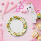 リトルかわいこちゃんオレンジ赤ちゃんシャワー – マーケオーガニックット ペーパープレート (パーティー)