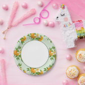 リトルかわいこちゃんオレンジ赤ちゃんシャワー – マーケオーガニックット ペーパープレート (パーティー)