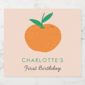 リトルかわいこちゃんオレンジ酒ボトルラベル リキュールボトルラベル (シングルラベル)