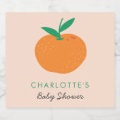 リトルかわいこちゃんオレンジ酒ボトルラベル リキュールボトルラベル (シングルラベル)