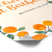 リトルかわいこちゃんオレンジ1stバースデーウェルカムサイン ポスター (角)