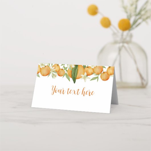 リトルかわいこちゃんオレンジ1stバースデーフード座席表 プレイスカード (正面)