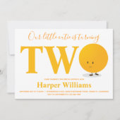 リトルかわいこちゃんオレンジ2歳の誕生日招待状 招待状 (正面)