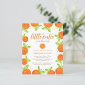 リトルかわいこちゃんオンウェイオレンジベビーシャワー招待状 (スタンド正面)