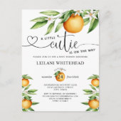 リトルかわいこちゃんオンザウェイウォーターカラーベビーシャワー ポストカード (正面)