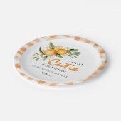 リトルかわいこちゃんオンザウェイオレンジ柑橘系ベビーシャワー ペーパープレート (アングル)