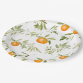 リトルかわいこちゃんオンザウェイオレンジ柑橘系ベビーシャワー ペーパープレート (アングル)