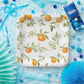 リトルかわいこちゃんオンザウェイオレンジ柑橘系ベビーシャワー ペーパープレート (パーティー)