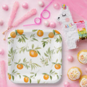 リトルかわいこちゃんオンザウェイオレンジ柑橘系ベビーシャワー ペーパープレート (パーティー)