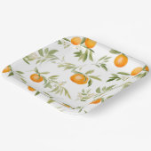 リトルかわいこちゃんオンザウェイオレンジ柑橘系ベビーシャワー ペーパープレート (傾斜あり)