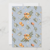 リトルかわいこちゃんオンザウェイオレンジ柑橘系ベビーシャワー 招待状 (裏面)