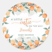 リトルかわいこちゃんオンザウェイベビーシャワー封筒用シール ラウンドシール (正面)