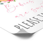 リトルかわいこちゃんガールベビーシャワートリートメントサイン ポスター (角)