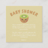 リトルかわいこちゃんキウイベビーシャワー エンクロージャーカード (正面)