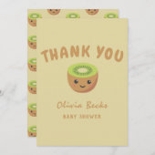 リトルかわいこちゃんキウイベビーシャワー サンキューカード (正面/裏面)