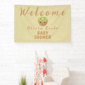 リトルかわいこちゃんキウイベビーシャワー 横断幕 (インサイチュ)