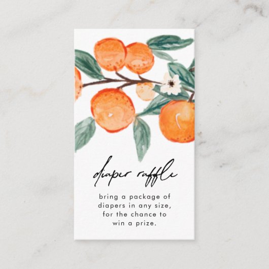 リトルかわいこちゃんクレメンチンおむつラッフルカード エンクロージャーカード (正面)