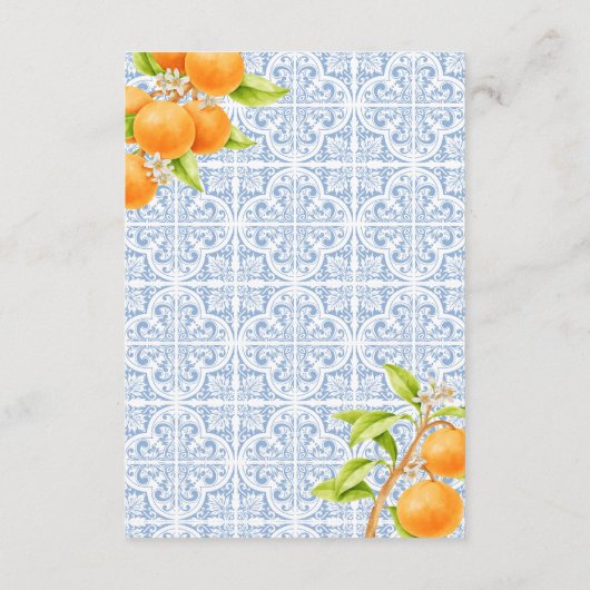 リトルかわいこちゃんクレメンチンおむつラッフルベビーシャワー エンクロージャーカード (裏面)