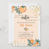 リトルかわいこちゃんクレメンチンオレンジシトラスベビーシャワー 招待状 (正面)