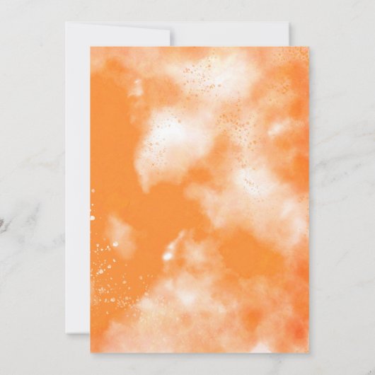 リトルかわいこちゃんクレメンチンオレンジシトラスベビーシャワー 招待状 (裏面)