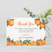 リトルかわいこちゃんクレメンチンオレンジベビーシャワー サンキューカード (スタンド正面)