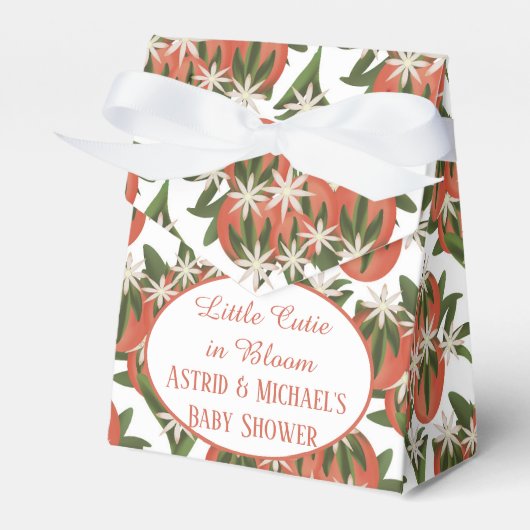 リトルかわいこちゃんクレメンチンニュートラルベビーシャワー フェイバーボックス (正面サイド)