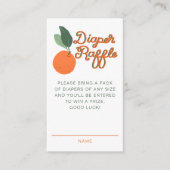 リトルかわいこちゃんクレメンチンベビーシャワーおむつラッフル エンクロージャーカード (正面)