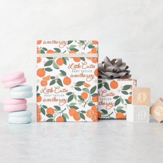 リトルかわいこちゃんクレメンチンベビーシャワーラッピング紙 ラッピングペーパー (ベビーシャワー)
