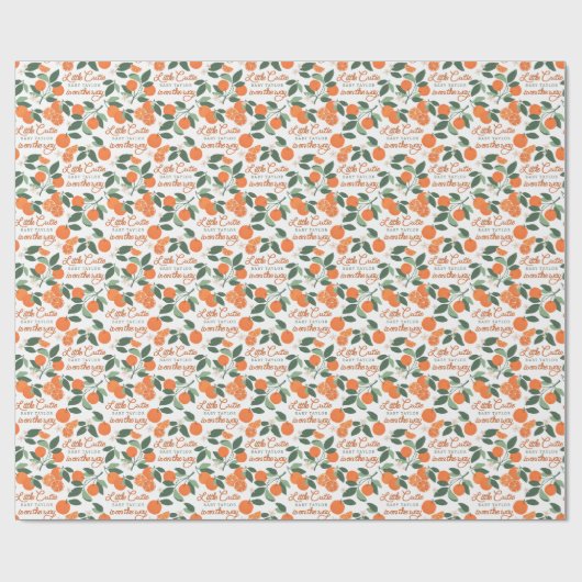 リトルかわいこちゃんクレメンチンベビーシャワーラッピング紙 ラッピングペーパー (フラット)