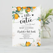 リトルかわいこちゃんクレメンチンベビーシャワー男女兼用 招待状 (スタンド正面)