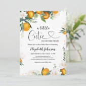 リトルかわいこちゃんクレメンチンベビーシャワー男女兼用 招待状 (スタンド正面)