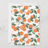 リトルかわいこちゃんクレメンチンボタニカルベイビーシャワー 招待状 (裏面)