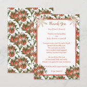 リトルかわいこちゃんクレメンチン | 柑橘系ベビーシャワー サンキューカード (正面/裏面)