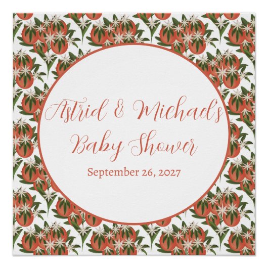 リトルかわいこちゃんクレメンチン | 柑橘系ベビーシャワー ポスター (正面)