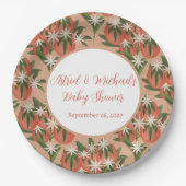 リトルかわいこちゃんクレメンチン | 柑橘類テーマベビーシャワー ペーパープレート (正面)