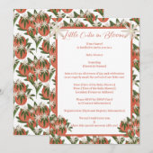 リトルかわいこちゃんクレメンチン |柑橘類テーマベビーシャワー 招待状 (正面/裏面)