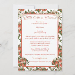 リトルかわいこちゃんクレメンチン |柑橘類テーマベビーシャワー 招待状