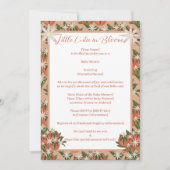 リトルかわいこちゃんクレメンチン |柑橘類テーマベビーシャワー 招待状 (正面)