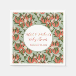 リトルかわいこちゃんクレメンティンセージ | 柑橘系ベビーシャワー スタンダードカクテルナプキン