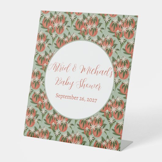 リトルかわいこちゃんクレメンティンセージ | 柑橘系ベビーシャワー 台座サイン (正面)