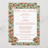 リトルかわいこちゃんクレメンティンセージ | 柑橘系ベビーシャワー 招待状 (正面/裏面)