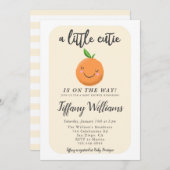 リトルかわいこちゃんクレメンテ男女兼用ィンベビーシャワー 招待状 (正面/裏面)