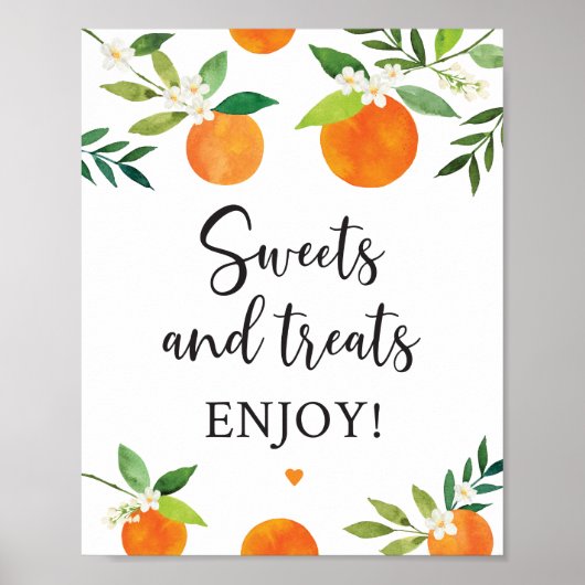 リトルかわいこちゃんグリーナリーフローラスウィートトリートサイン ポスター (正面)