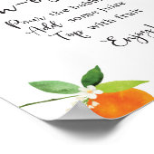 リトルかわいこちゃんグリーナリーフローラミモサバー標識 ポスター (角)