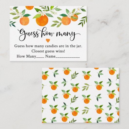 リトルかわいこちゃんグリーンフローラはゲームの数を推測 エンクロージャーカード (正面/裏面)